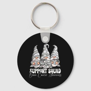 Support Squad Brain Cancer Awareness Keychain