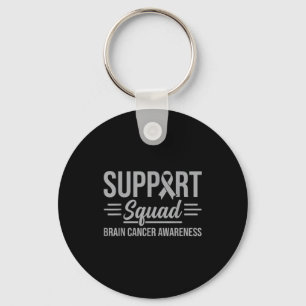 Support squad brain tumor awareness brain cancer  keychain