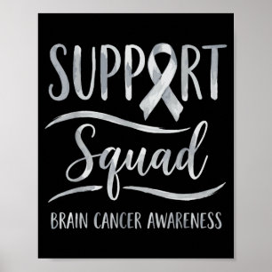 Support squad brain tumor awareness brain cancer  poster