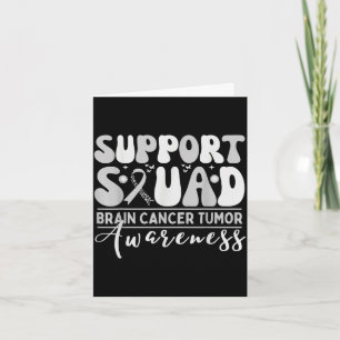 Support squad brain tumor awareness gray ribbon card