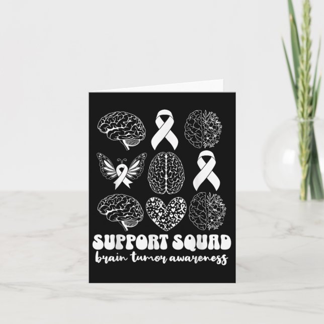 Support Squad Brain Tumor Awareness Month Go Grey  Card (Front)