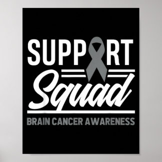 Support Squad Brain Tumor Support Brain Cancer Poster
