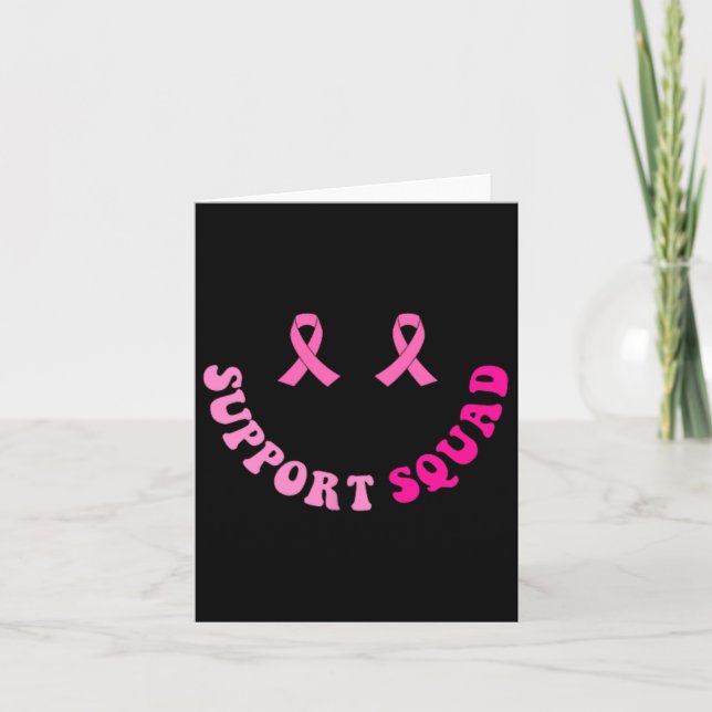 Support Squad Breast Cancer Awareness 2 Sided  Card (Front)