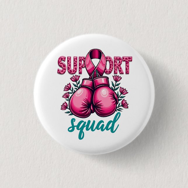 Support Squad Breast Cancer Awareness Gloves Box Button (Front)
