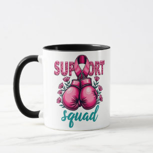 Support Squad Breast Cancer Awareness Gloves Box Mug