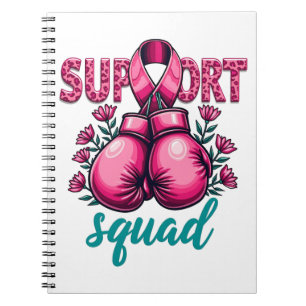 Support Squad Breast Cancer Awareness Gloves Box Notebook