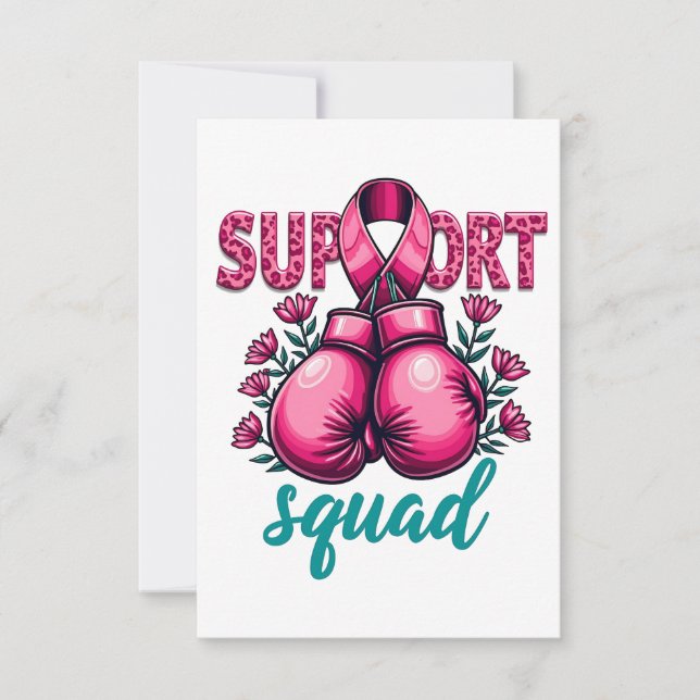 Support Squad Breast Cancer Awareness Gloves Box Thank You Card (Front)