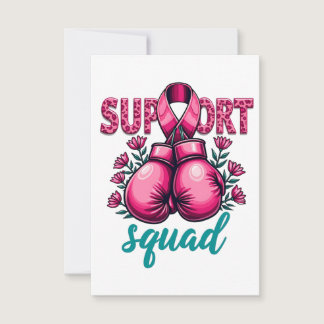 Support Squad Breast Cancer Awareness Gloves Box Thank You Card