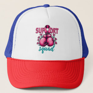 Support Squad Breast Cancer Awareness Gloves Box Trucker Hat