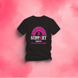Support Squad Breast Cancer Awareness Leopard Pink T-Shirt