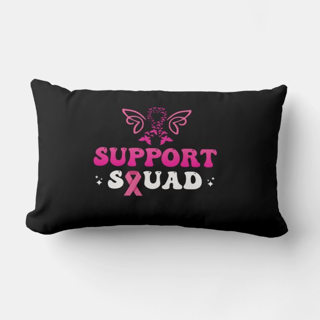 support squad breast cancer awareness lumbar pillow (Front)