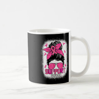 Support Squad Breast Cancer Awareness Messy Bun Pi Coffee Mug