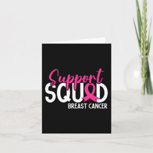 Support Squad Breast Cancer Awareness Pink Ribbon  Card