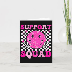 Support Squad Breast Cancer Awareness Pink Ribbon Card