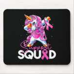 Support Squad Breast Cancer Awareness Pink Unicorn Mouse Pad