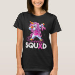 Support Squad Breast Cancer Awareness Pink Unicorn T-Shirt