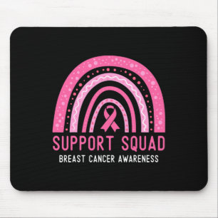 Support Squad Breast Cancer Awareness Ribbon Pink Mouse Pad
