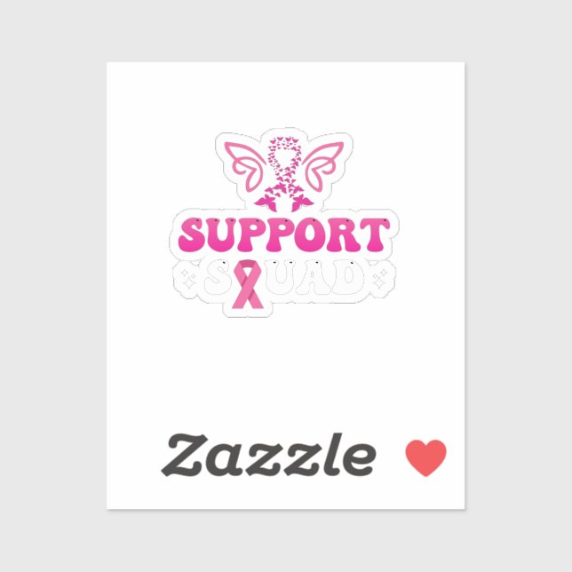support squad breast cancer awareness sticker (Sheet)
