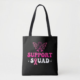support squad breast cancer awareness tote bag