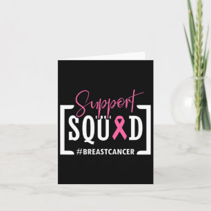 Support Squad Breast Cancer Awareness Warrior Pink Card
