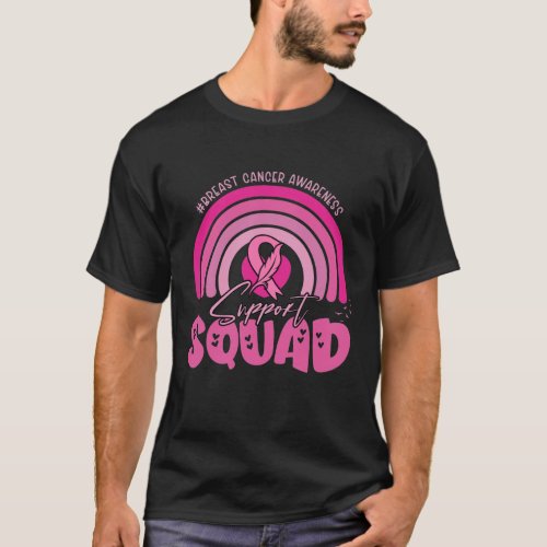 Support Squad Breast Cancer Fighter Pink Cancer T_Shirt