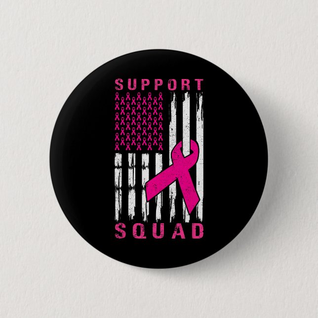 Support Squad Breast Cancer – Pink Support Squad 1 Button (Front)