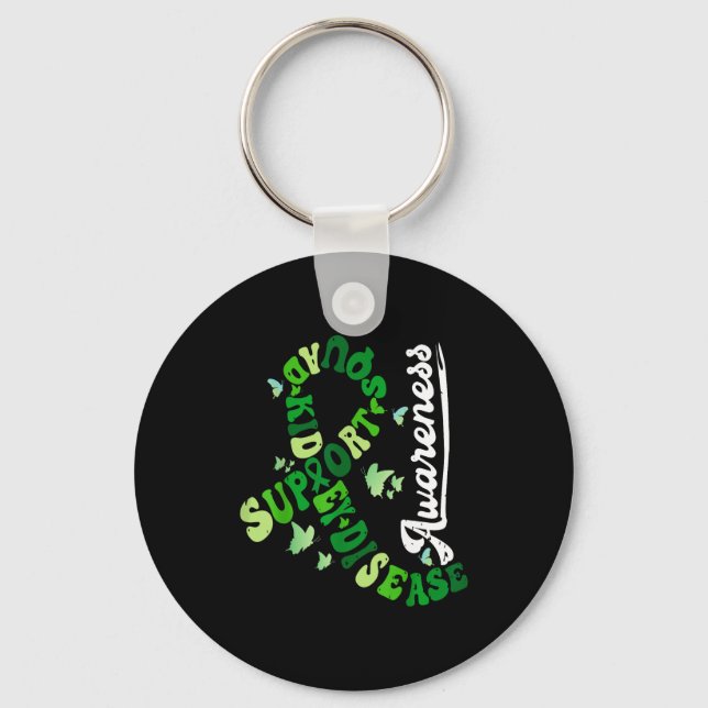 Support squad butterfly kidney disease awareness  keychain (Front)