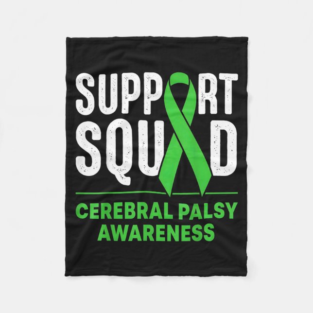 Support Squad Cerebral Palsy Awareness Month CP Fleece Blanket (Front)