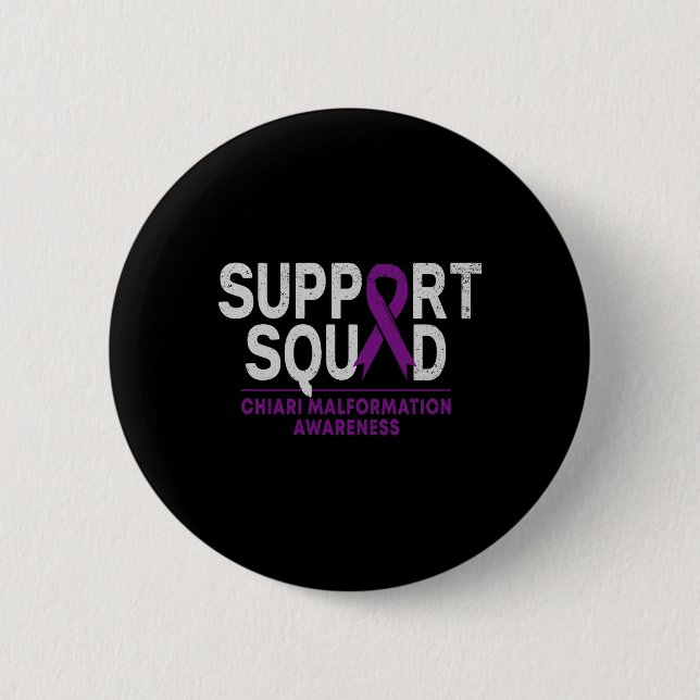 Support Squad Chiari Malformation Awareness Purple Button (Front)