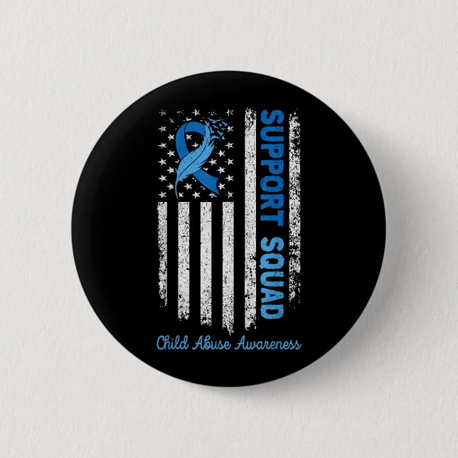 Support Squad Child Abuse Prevention Awareness Button (Front)