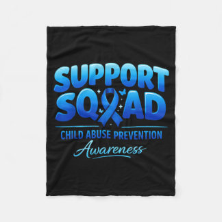 Support Squad Child Prevention Awareness Blue Fleece Blanket