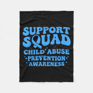 Support Squad Child Prevention Awareness Blue Fleece Blanket