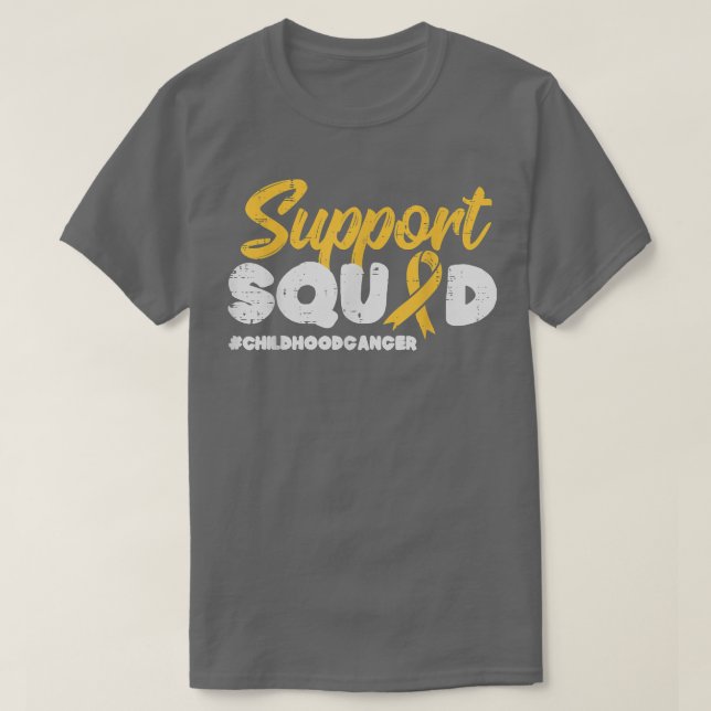 Support Squad Childhood Cancer Awareness Men Women T-Shirt (Design Front)