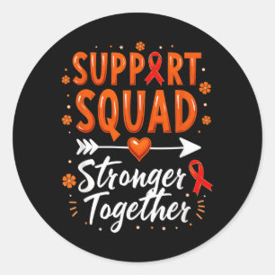 Support Squad Chronic Myeloid Leukemia Awareness Classic Round Sticker