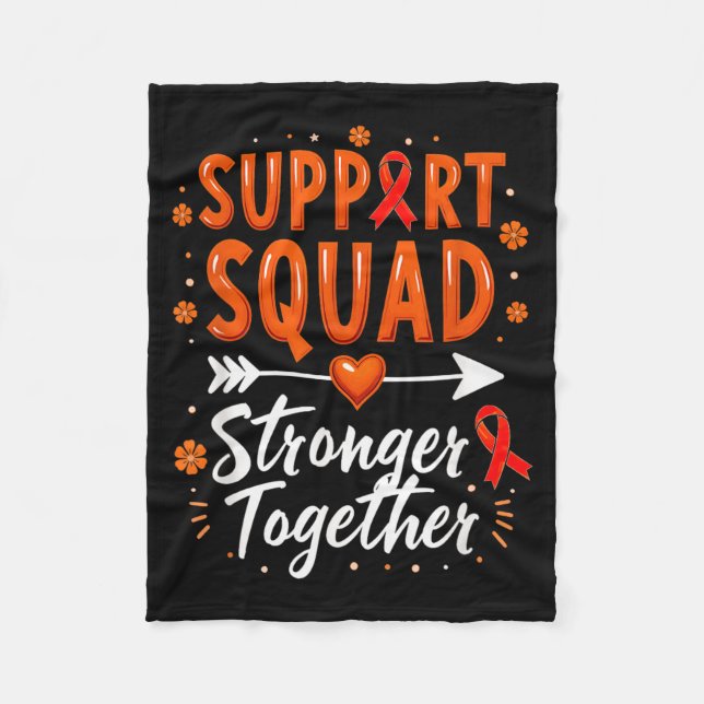 Support Squad Chronic Myeloid Leukemia Awareness Fleece Blanket (Front)