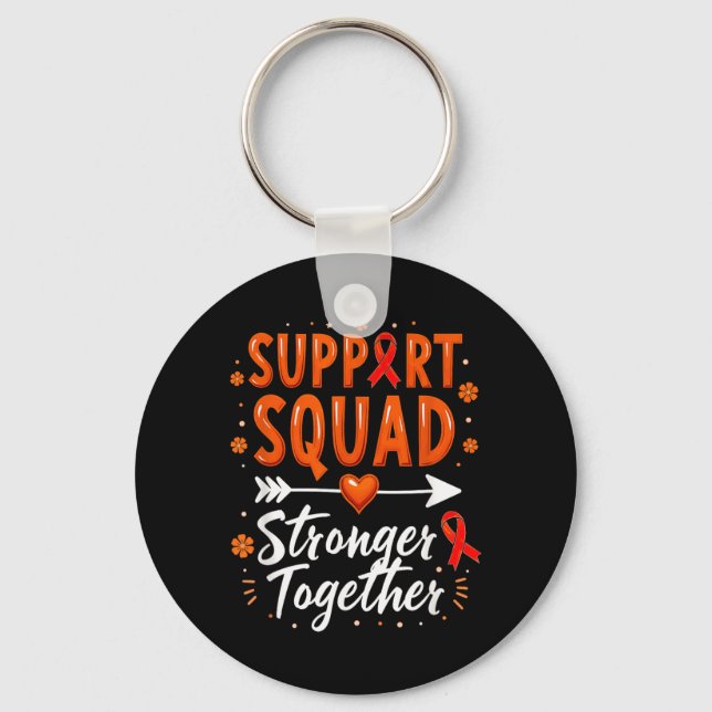 Support Squad Chronic Myeloid Leukemia Awareness Keychain (Front)