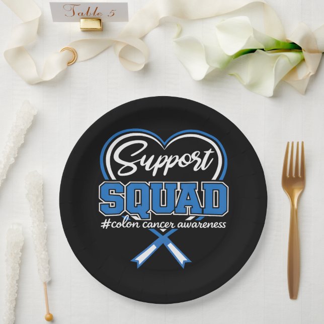 Support Squad Colon Paper Plates (Wedding)