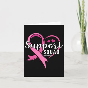 Support Squad Cute Heart Breast Cancer Awareness  Card