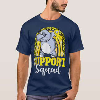 Support Squad Dabbing Hippopotamus Rainbow Childho T-Shirt