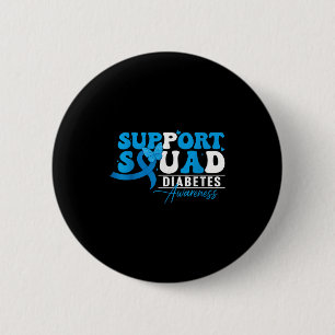 Support Squad Diabetes Awareness T1d T2d Groovy Bl Button