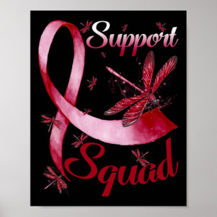 Support Squad Dragonfly Brain Aneurysm Awareness Poster
