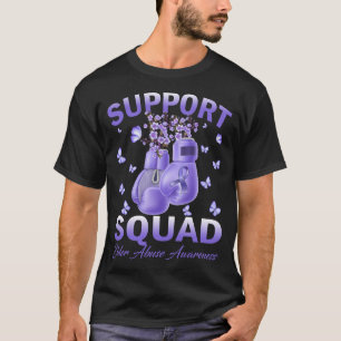 Support Squad ELDER ABUSE AWARENESS Boxing Gloves T-Shirt