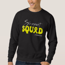 Support Squad Endometriosis Awareness Yellow Ribbo Sweatshirt