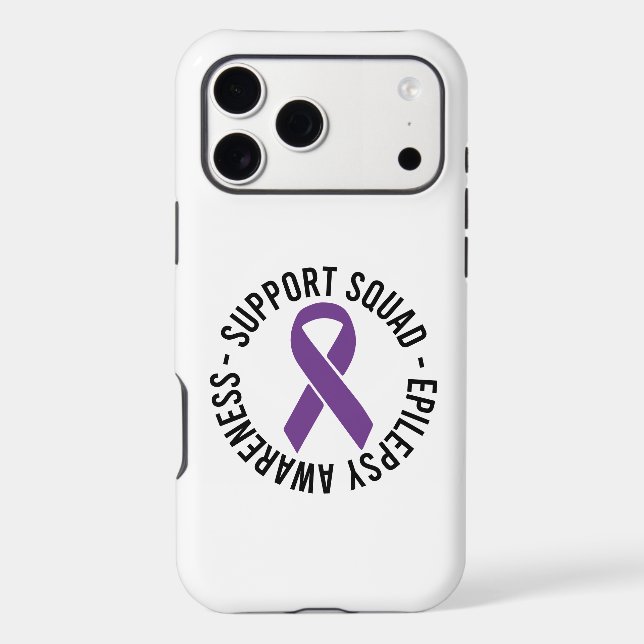 Support Squad Epilepsy Awareness Gift Case-Mate iPhone Case (Back)