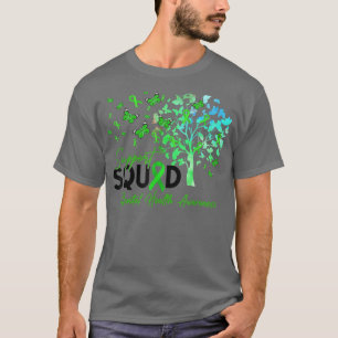 Support Squad Fall Tree Leopard Mental Health Awar T-Shirt