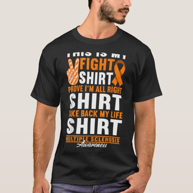 Support Squad Figh I Ed Ms Multiple Sclerosis Day T-Shirt (Front)