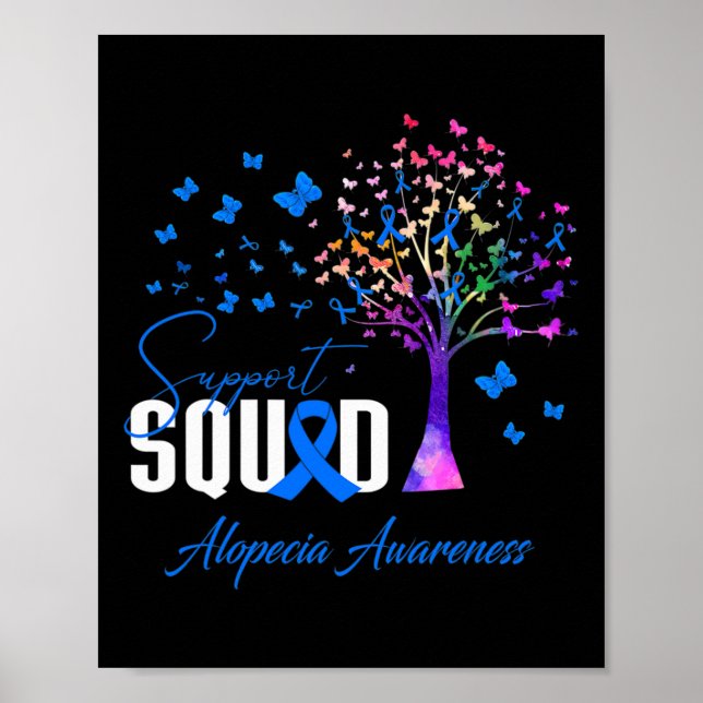 Support Squad For Alopecia Awareness  Poster (Front)