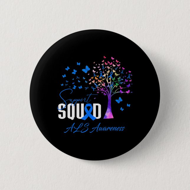 Support Squad For Als Awareness  Button (Front)