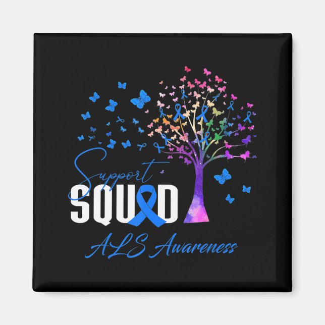 Support Squad For Als Awareness  Magnet (Front)