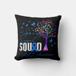 Support Squad For Als Awareness Throw Pillow